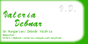 valeria debnar business card
